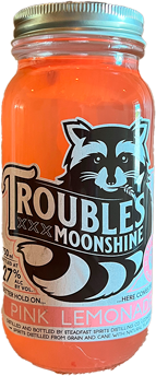 Trouble's Moonshine Pink Lemonade Bottle