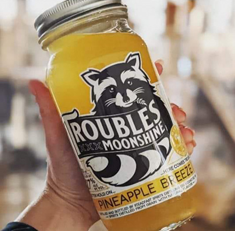 Troubles Moonshine Pineapple Breeze Bottle